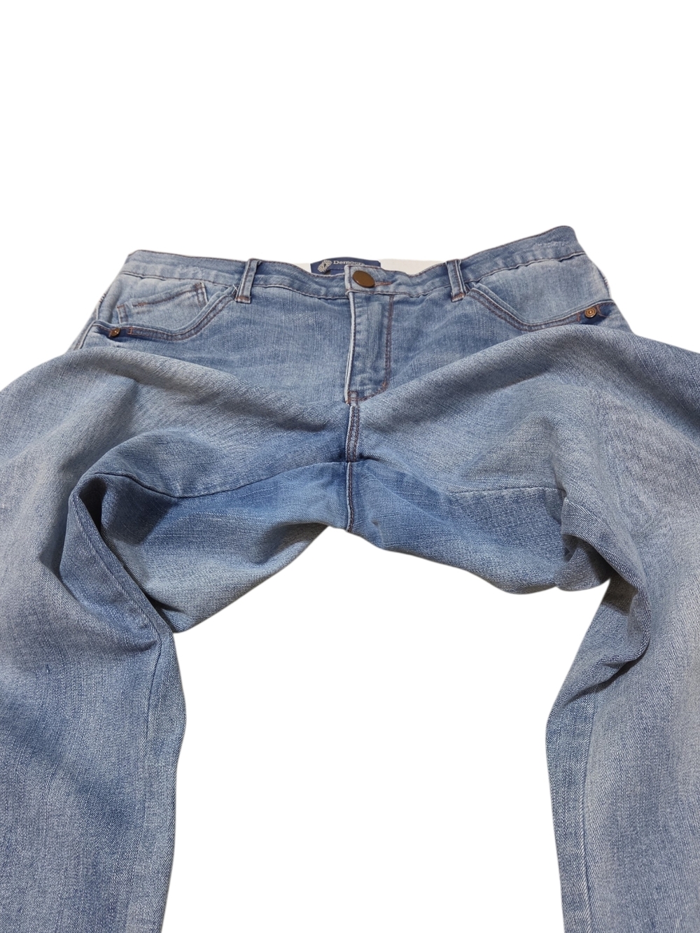 Democracy Medium Blue Denim Jeans with Faded Wash - Picture 3 of 13